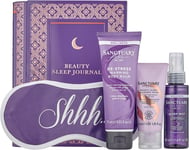 Sanctuary Spa Gift Set, Beauty Sleep Journal Tin With Pillow Spray, Face Mask, 