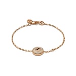 Gucci Interlocking 18ct Rose Gold Mother Of Pearl Bracelet - 17cm