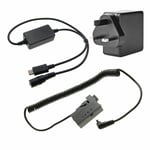 USB C PD to LP-E5 DR-E5 Power Coupler + Mains Plug for Canon EOS 450D 500D 1000D