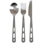 Lifeventure Titanium Cutlery Set 55g Knife Fork Spoon Camping Hiking Outdoor