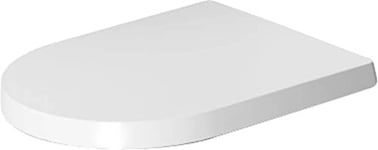 Duravit 002011 ME by Starck Toilet Seat with Stainless Steel Hinges, White Satin Finish, Longueur: 43,8 cm (Version Raccourcie)