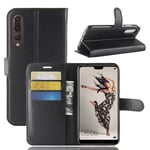 Huawei P20 Pro - Läderfodral / plånbok Svart