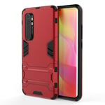 SPAK Xiaomi Mi Note 10 Lite Case,PC + TPU Hybrid Armor Design Dual Layer with kickstand Protective Shell Hard Back Cover for Xiaomi Mi Note 10 Lite (Red)