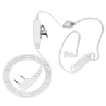 Walkie Talkie Headset, 2Pin K Head PTT Talkie Earpiece White Universal Talkie Headphone with Built-in Line Microphone for Ritual Staff, Security Guards