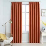 vidaXL Blackout Curtains with Hooks 2 pcs Rust 140x245 cm Home Room Curtain