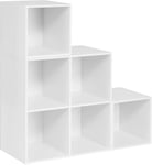 Rootz vit bokhylla - Förvaringshylla - Vitrinskåp - Flexibel konfiguration - Överlägsen hållbarhet - Enkel montering - 90 cm x 90 cm x 30 cm