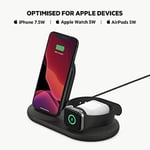 Belkin 3 in 1 Wireless Charging Station, 7.5W Wireless Charger for iPhone, Apple