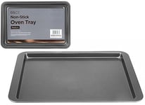 Dark Grey Non-Stick Carbon Steel Roasting Oven Tray - 33cm x 22cm (1 Pc.) - Ultra-Durable & Easy-to-Clean Medium-Sized Cookware