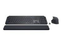 Logitech Combo de clés MX pour les entreprises | Gén 2 - Ensemble clavier et souris - rétroéclairé - sans fil - Bluetooth LE - QWERTZ - Suisse - graphite