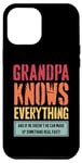 Coque pour iPhone 15 Plus Papy sait tout ce qui est drôle, fête des pères vintage, papa