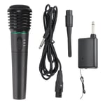 Wireless / Wired Karaoke Microphone Set Hand-Held Home Singing Party Wedding NEW