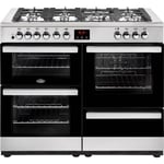 Belling Cookcentre110DFT 110cm Dual Fuel Range Cooker - Stainless Steel - A/A Rated