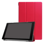 Amazon Fire HD 10 (2019) simple tri-fold leather flip case - Red