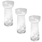 CRAFTY CAPERS 3 Clear Glass Tall Column Tea Light Candle Holders to Decorate