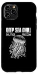 Coque pour iPhone 11 Pro Motif Deep Sea Chill Solitude Freedom Quallen