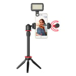 Boya Advanced Vlogging Kit - Video Microphone, High Powered LED Video Light, Mini Tripod with Extension Handle, Cold Shoe Mount, Windshield - Vlogger Starter Kit - YouTuber Kit