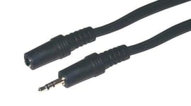 Nedis - Rallonge de câble audio - mini jack stéréo mâle pour mini jack stéréo femelle - 2 m - noir - rond