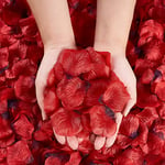 PartyWoo Rose Petals, 3000 pcs Silk Rose Petals for Romantic Night, Burgundy Flower Petals, Red Rose Petals for Weddings, Fake Rose Petals, Flower Decor for Valentines Day Decorations, Wedding Decor