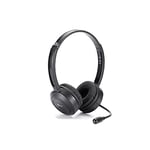 Heden Casque Micro Bluetooth Connexion BT ou câble Jack 3.5 Micro pivotant, Arceau réglable Noir