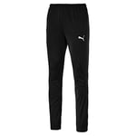 PUMA Men'S Liga Sideline Poly Pant Core Sweatpants, Black White, Small