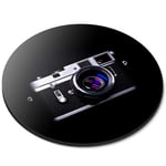 Photography Camera Photographer - Flexible Round 5mm Rubber Mouse Mat Office Home Novelty Printed Desk Accessory - 46028