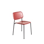 HAY Soft Edge 45 stol fall red, svart stålstativ
