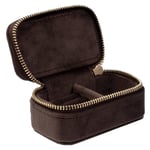 DARK Velvet Jewellery Box Micro Chocolate Brown