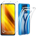 C'iBetter for Xiaomi Poco X3 Pro/POCO X3 NFC Case with Screen Protector 2 Pack,Crystal Clear Soft Thin Cover Anti-Yellowing With Scratch Resistant for Poco X3 Pro/POCO X3 NFC Smartphone.Clear…