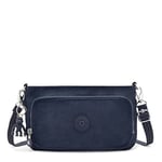 Kipling Women's Myrte Crossbody Handbag, Convertible Metallic Purse, Nylon Clutch and Waist Bag, Blue Bleu 2