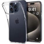 Spigen iPhone 15 Pro Max (6.7) Liquid Crystal Case - Crystal Clear ULTRA-THIN - Premium TPU Super Lightweight - Exact Fit - Absolutely NO Bulkiness Soft Case