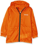 Regatta Regvv Kids Kid Pack It III Waterproof and Breathable Unlined Lightweight Hooded Jacket - Blaze Orange, 3-4
