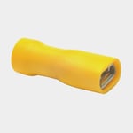 Skyllermarks Isolerade flatstiftshylsor Skyllermarks, 6.3 x 0.8 mm, passar kabel 4 - 6 mm², 25-pack, gul