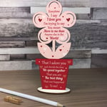 Novelty Wooden Flower Special Anniversary Valentines Day Gift For Husband Wife