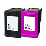HP 303XL DuoPack (Svart + Färg) 20/18 ml. Kompatibla bläckpatroner (miljöpatroner) ej HP original.