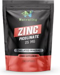 Nutrality Zinc Picolinate 25Mg | High Absorption Immune System Booster, Allergen