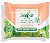 Simple Instant Glow Bio Wipes 20stk