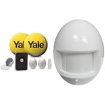YALE HSA APP ENABLED ALARM KIT (ROUND SIREN) & B-HSA6021 Alarm Accessory Pet Friendly PIR, Motion Activated, Accessory for HSA Alarms Including YES-ALARMKIT, White, 18.2 x 10.8 x 6.8 cm