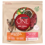 Purina ONE Mini Skin & Coat Nötkött - Ekonomipack: 2 x 1,5 kg