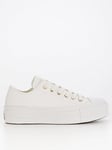 Converse Womens Lift Ox Trainers - Off White, White, Size 3, Women