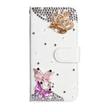 Mobile Phone Cases/Covers, Rhinestone Pattern Horizontal Flip Leather Case with Holder & Card Slots & Wallet & Lanyard For iPhone XS/X (Size : Eda00084503a)