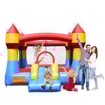 DREAMADE Château Gonflable en Tissu d’Oxford avec Toboggan Nuage de Mousseline Aire de Jeux 300 x 300 x 210CM Jouet pour Enfants Equipe de Sac de Transport, Clous au Sol de Fixer (sans Gonfleur)
