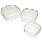 KitchenCraft KCMCASS Microwave Cookware Set, 3 BPA Free Microwaveable Containers with Lids, Plastic
