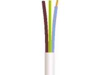 Kabel rund, PVC 3G1,5 mm² PKAJ vit 300/500V ring, kabeldiameter 9,4 mm - (50 meter)