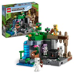 LEGO 21189 Minecraft Le Donjon du Squelette, Jouet Construction, Figurine Squelette avec Accessoires, Grotte, Jeu Éducatif, Enfant 8 Ans et Plus