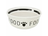 Trixie „Food" Bowl, Ceramic, 1.6 L/Ø 20 Cm, White/Black
