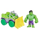 Marvel Spidey et Ses Amis Extraordinaires, Coffret Camion démolisseur de Hulk, Figurine avec véhicule et Accessoire, Jouets préscolaires