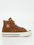 Converse Chuck Taylor All Star Cosy Club Lift - Brown, Brown, Size 4, Women