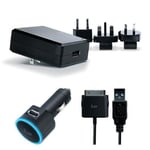 iLuv i159BLK USB Multi Country Charger with Apple 30 Pin Connector + In Car