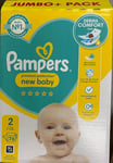 Pampers New Baby Nappies, Size 2 (4-8kg) Jumbo+ Pack (76 per pack)