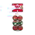 KONG Holiday Squeakair Ball 6-pack